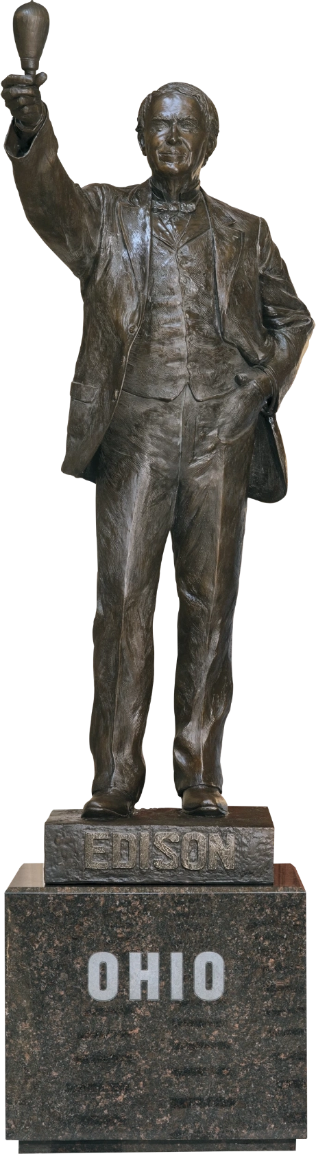 A statue of Thomas Alva Edison