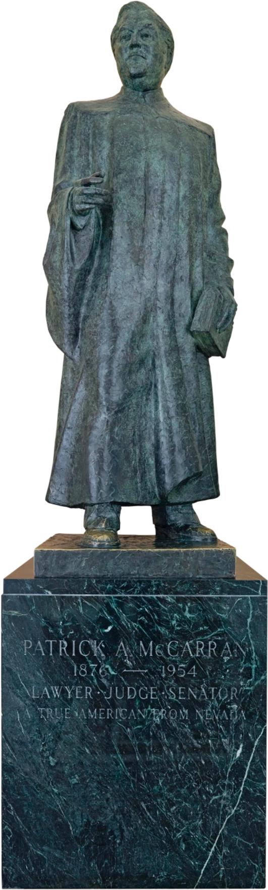 A statue of Patrick Anthony McCarran