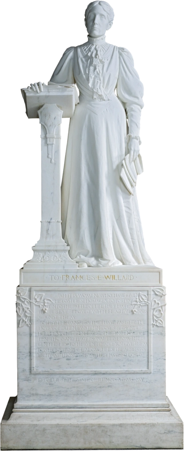 A statue of Frances E. Willard