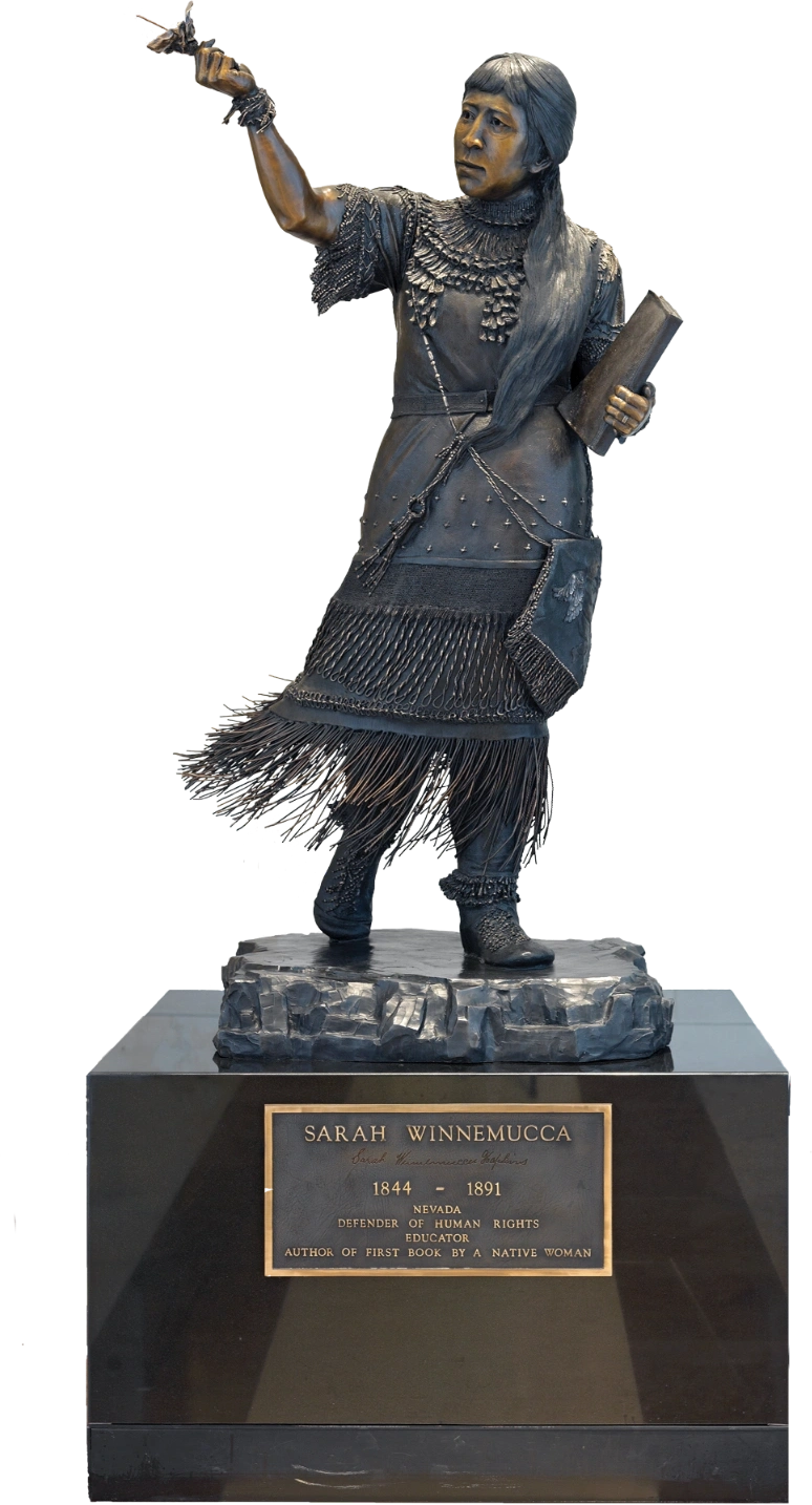 A statue of Sarah Winnemucca