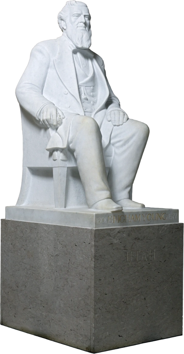 A statue of Brigham Young