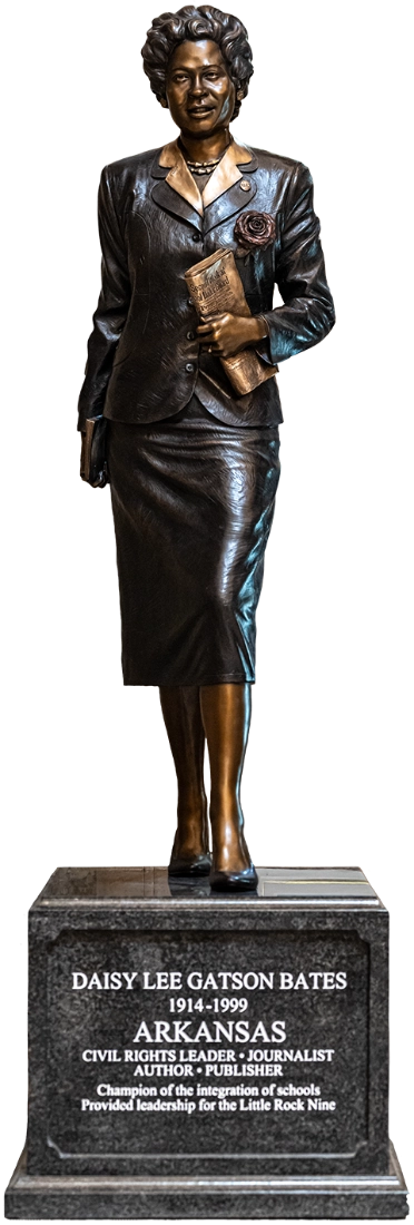 A statue of Daisy Lee Gatson Bates