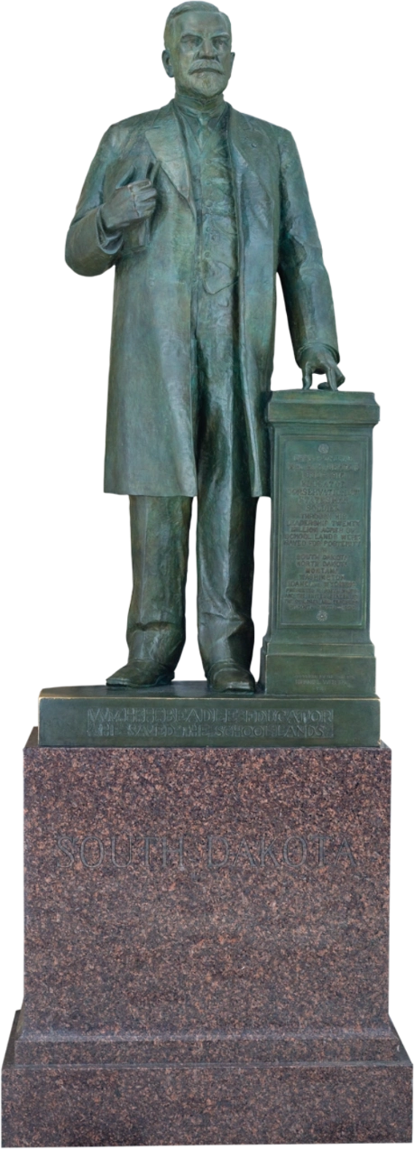 A statue of William Henry Harrison Beadle