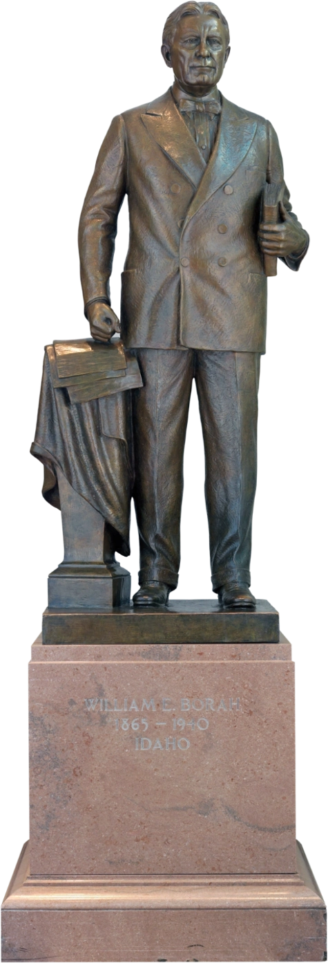 A statue of William Edgar Borah