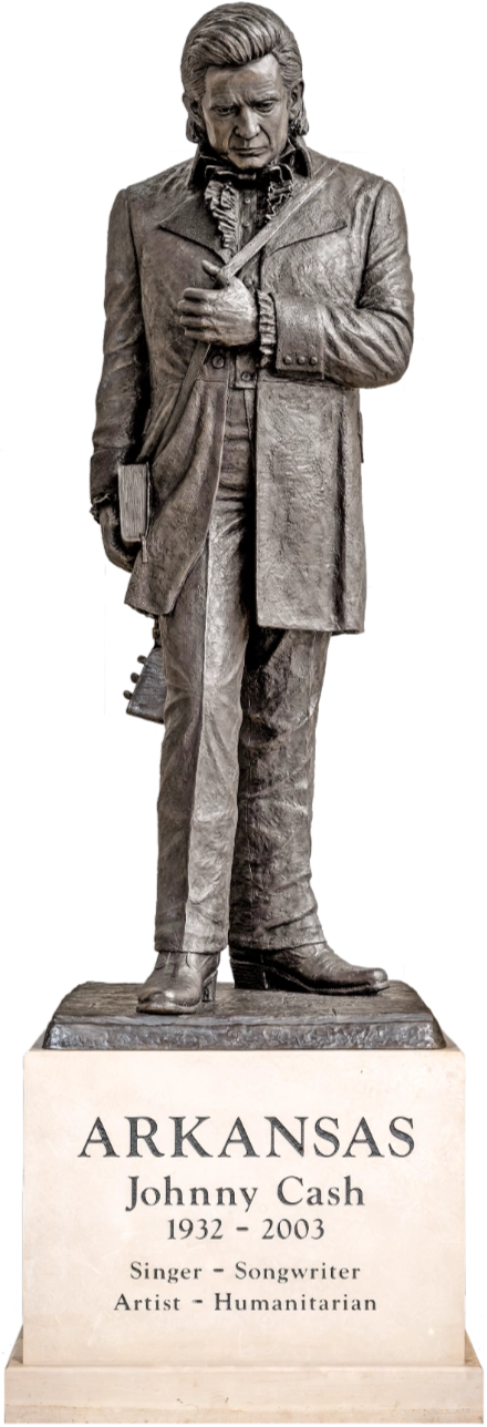 A statue of John R. "Johnny" Cash