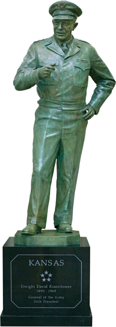 A statue of Dwight David Eisenhower