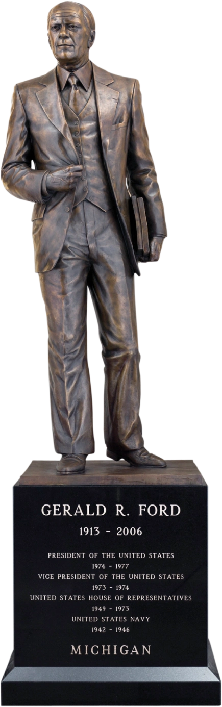 A statue of Gerald R. Ford