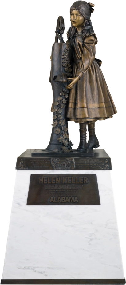 A statue of Helen Adams Keller