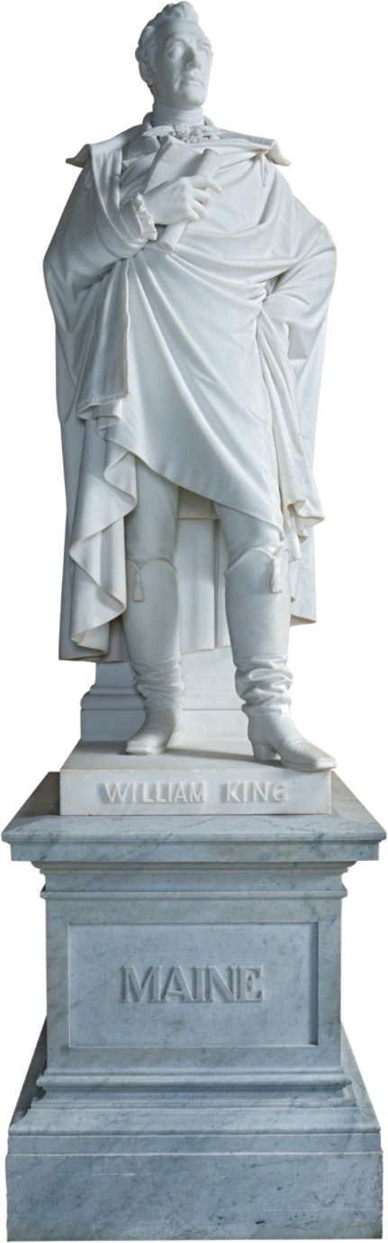 A statue of William King