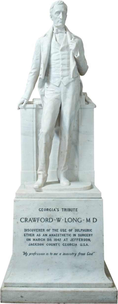 A statue of Crawford W. Long