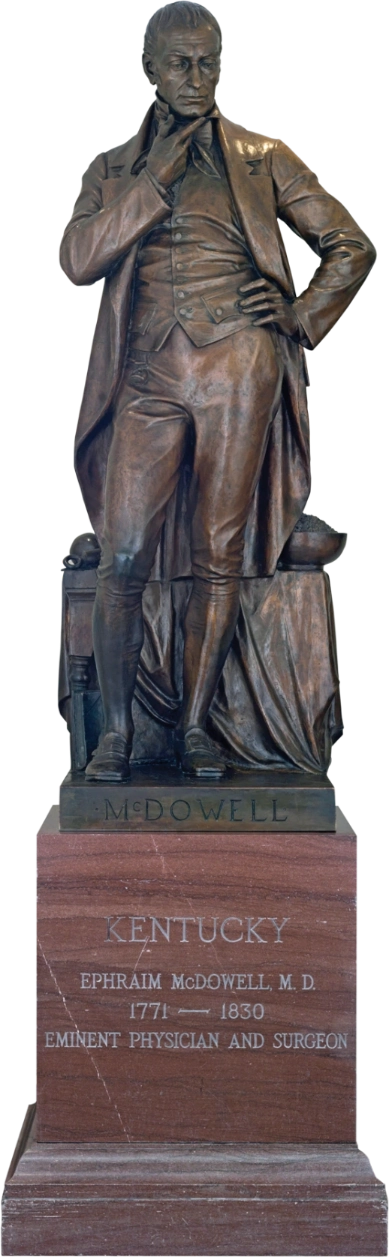 A statue of Ephraim McDowell