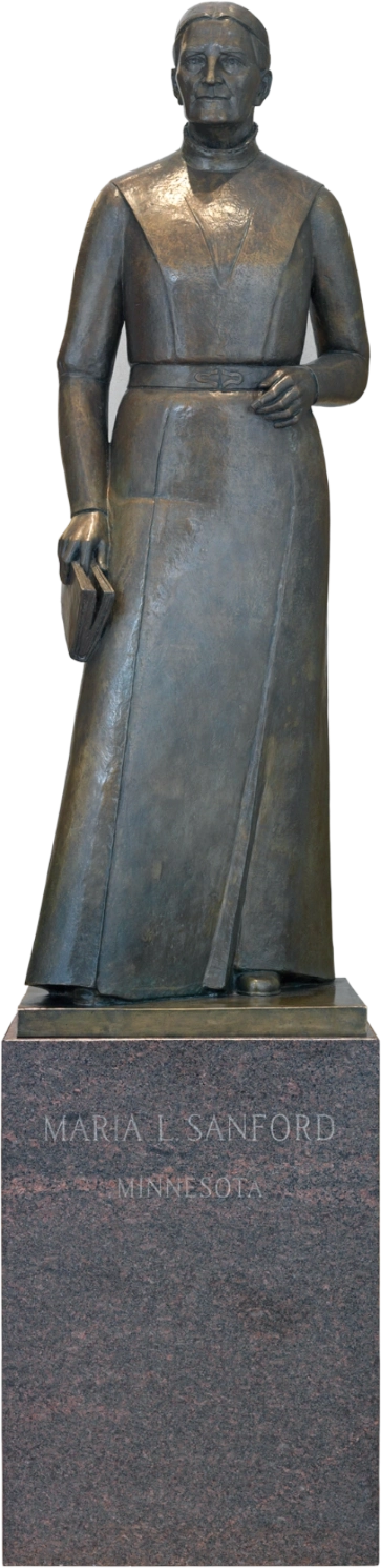 A statue of Maria L. Sanford