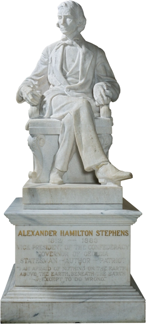 A statue of Alexander Hamilton Stephens