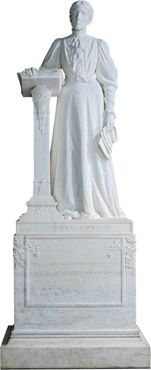 A statue of Frances E. Willard