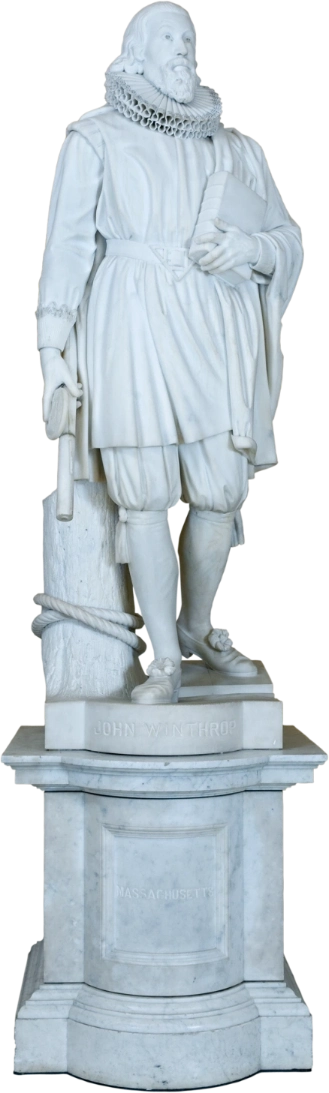 A statue of John Winthrop