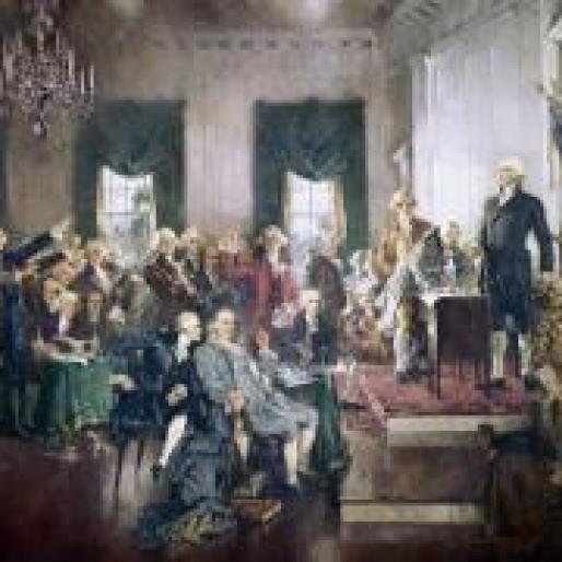 Signing of the Constitution; Howard Chandler Christy, 1940; House Wing, east stairway