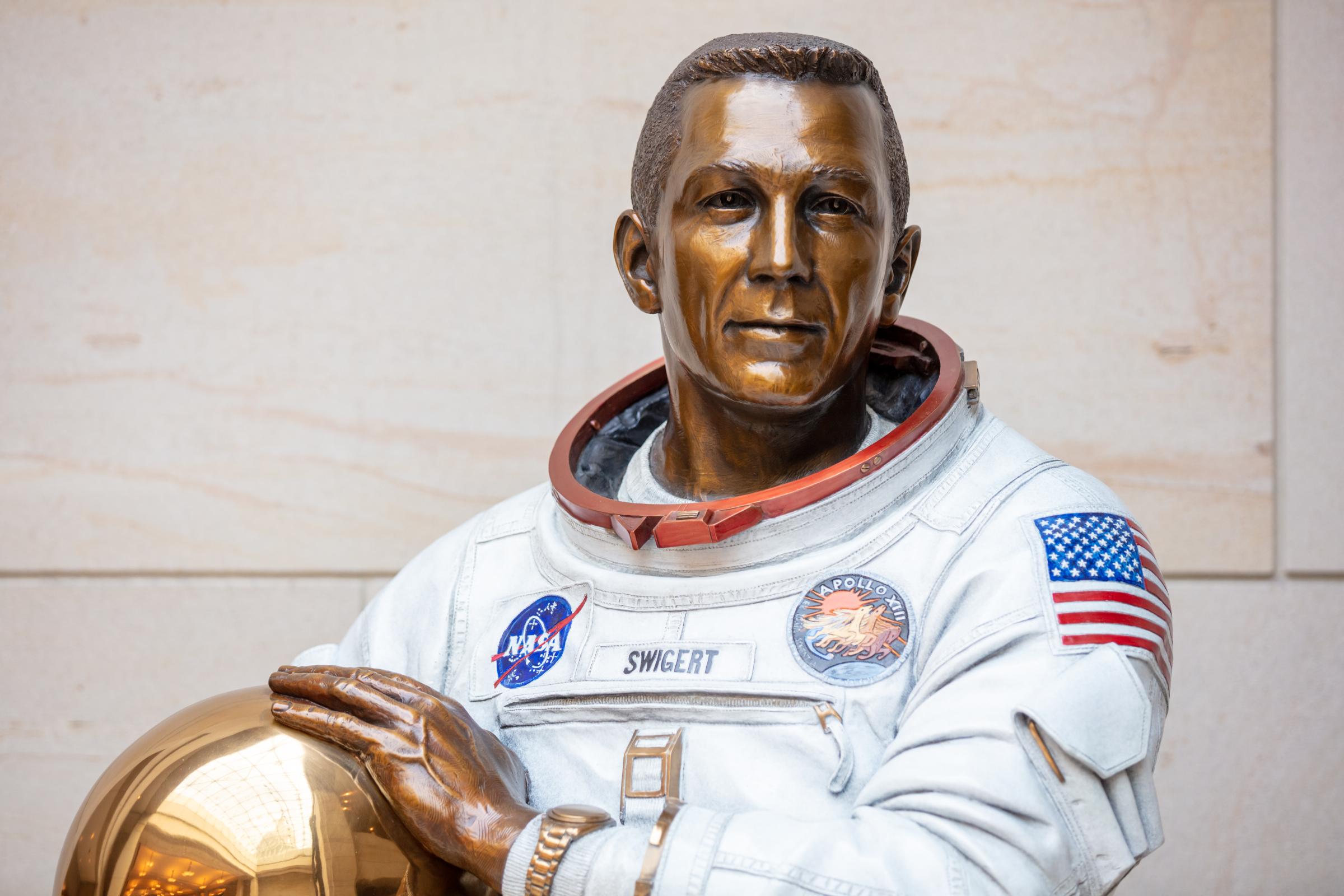 statue of astronaut